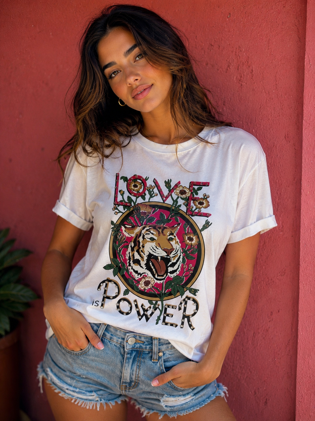 T-shirt tigrotta